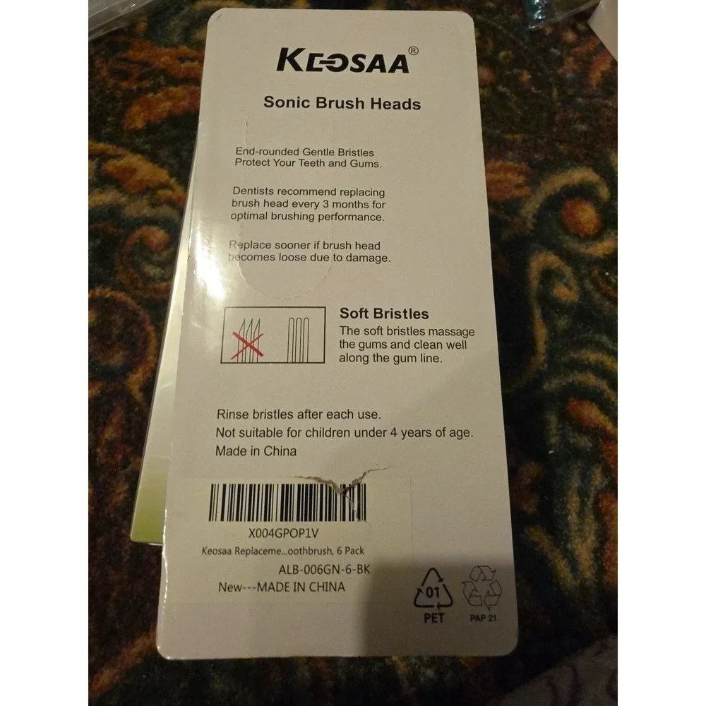 Keosaa‎ Replacement Toothbrush Heads For Philips Sonicare White 6 Pack